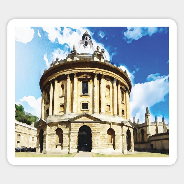 Oxford town in England watercolour effect Sticker by gezwaters